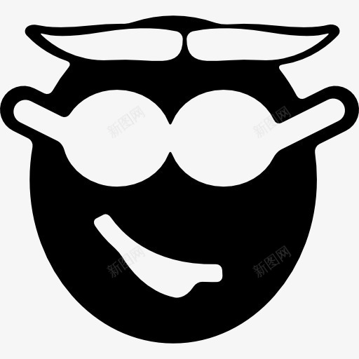 冷静的面对图标png_新图网 https://ixintu.com 太阳镜 微笑 快乐的表情 手势