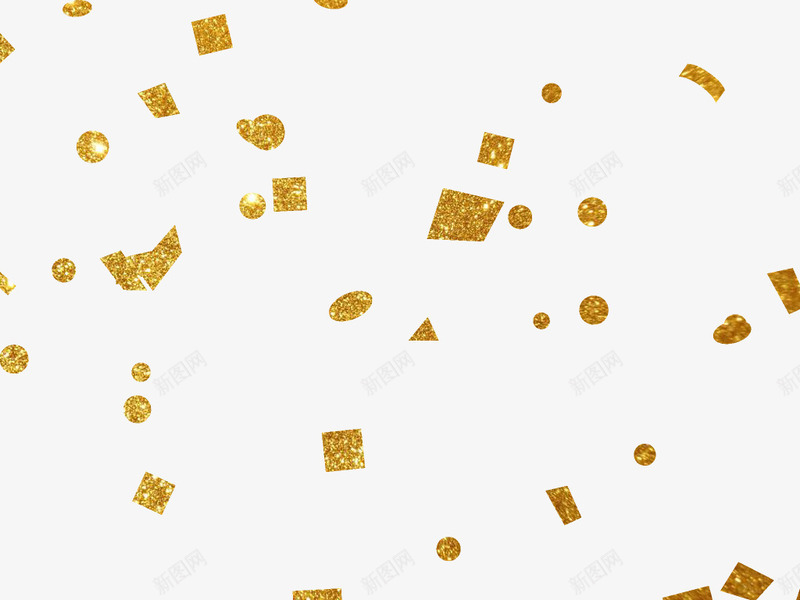 方正金色碎纸png免抠素材_新图网 https://ixintu.com 碎 碎片 碎纸 金色碎纸 飞扬 高清免扣