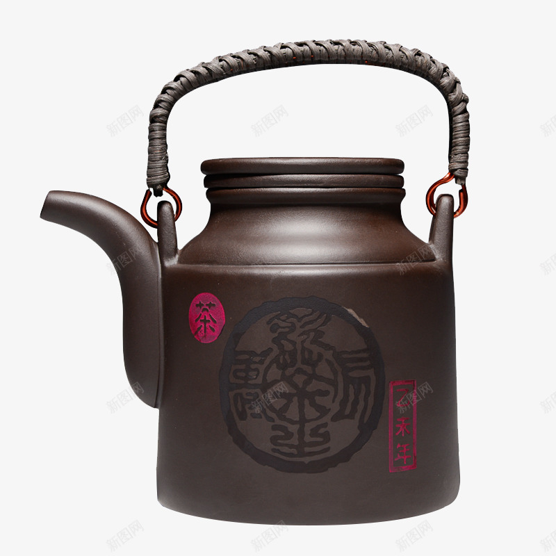 手工紫砂壶png免抠素材_新图网 https://ixintu.com 中国风 内胆过滤泡茶壶 古董紫砂壶 紫砂壶 茶壶 陶制品