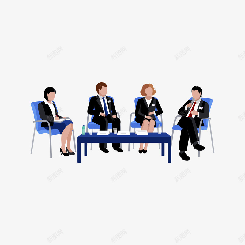 谈论的公司员工矢量图ai免抠素材_新图网 https://ixintu.com 公司员工 手绘 谈论 矢量图