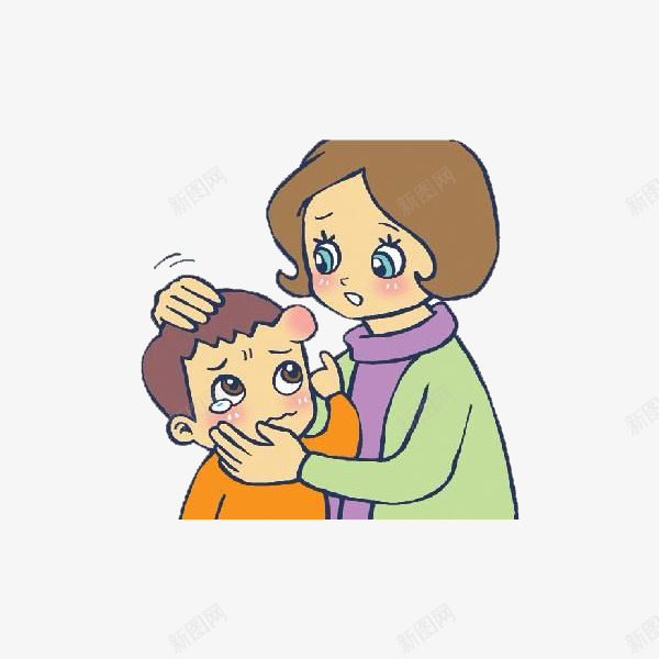 妈妈安慰头痛的小孩png免抠素材_新图网 https://ixintu.com 伤心 别担心 头痛 头痛的人 妈妈 安慰 小孩 痛苦 眼泪 难受