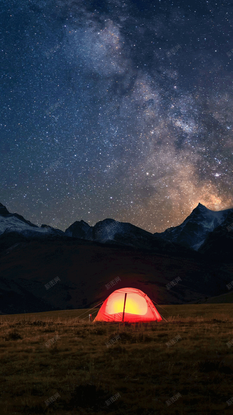 美丽星空背景图png免抠素材_新图网 https://ixintu.com 傍晚 星空 满天繁星 风景 黑夜 红色 帐篷 亮光 黄昏夜景