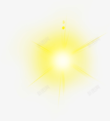 黄色卡通艺术亮光光效png免抠素材_新图网 https://ixintu.com 亮光光 卡通 艺术 黄色