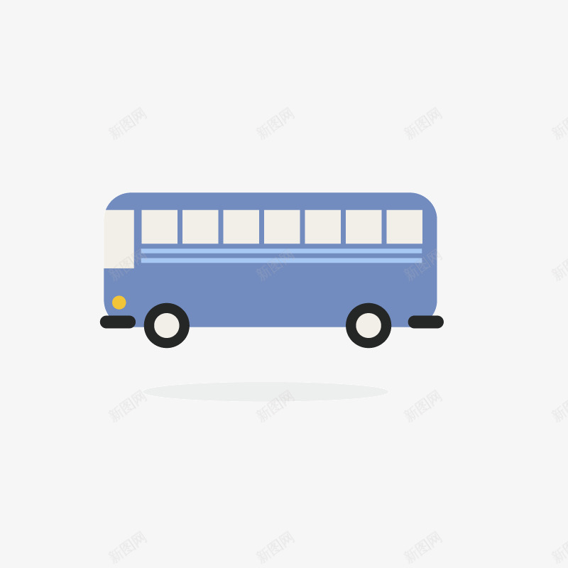 大巴车png免抠素材_新图网 https://ixintu.com 交通工具 大巴车 简笔画 蓝色 车