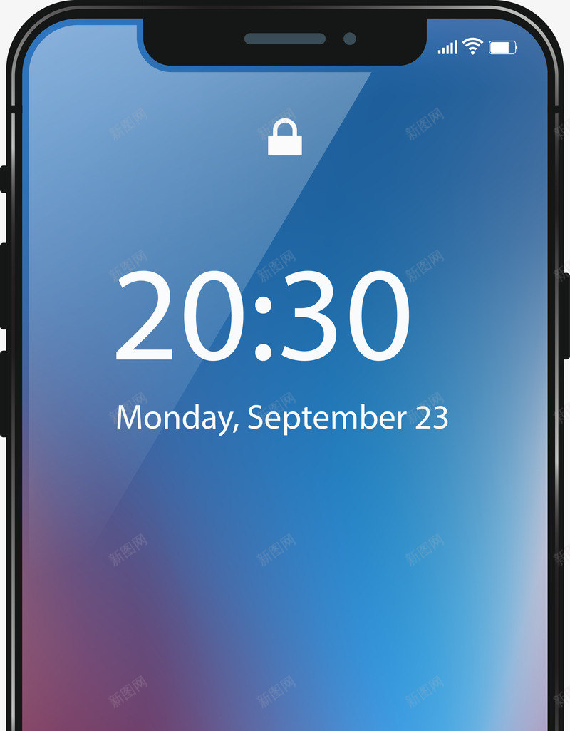 时尚手绘iPhoneX手机产品实物矢量图ai免抠素材_新图网 https://ixintu.com iPhoneX iPhoneX手机 全面屏 手机 手机样机 手机正反面 样机 矢量图