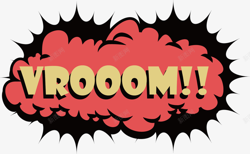vrooom矢量图ai免抠素材_新图网 https://ixintu.com 图形 声音 布局 平面设计 手绘 搞笑 波普艺术 涂鸦 漫画 素描 色彩 艺术 设计 矢量图