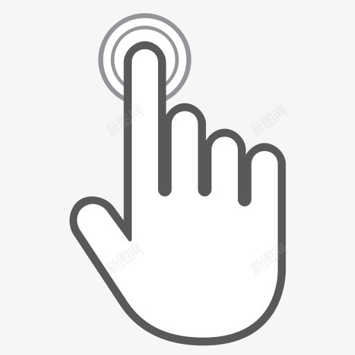 手绘点击手势人物图标png_新图网 https://ixintu.com 人物 动漫卡通人物欢迎手势 手势 点击动态 点击原文