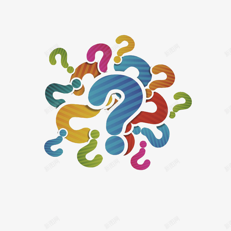 绚丽的彩色问号png免抠素材_新图网 https://ixintu.com ppt素材 彩色问号 打问号 疑问 绚丽的问号 问号