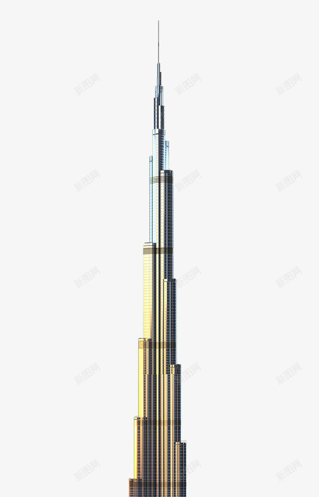 迪拜的哈利法塔png免抠素材_新图网 https://ixintu.com 世界 建筑 第一高塔 迪拜