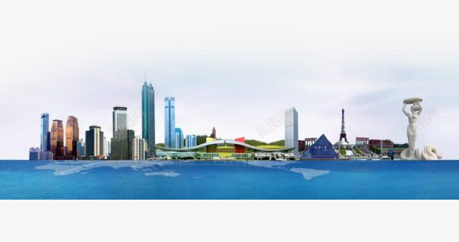 深圳主要建筑组合png免抠素材_新图网 https://ixintu.com 主要建筑 深圳 深圳建筑 组合 风景