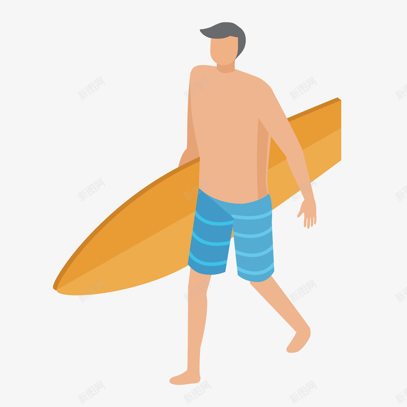 海边冲浪人物装饰矢量图ai免抠素材_新图网 https://ixintu.com 人物 冲浪 卡通 投影 海边 玩耍 立体 站立 行走 装饰 阴影 矢量图