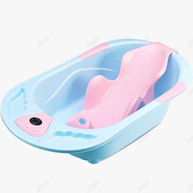 蓝粉色儿童沐浴盆png免抠素材_新图网 https://ixintu.com 产品实物 可坐躺通用浴盆 婴儿浴盆 宝宝浴盆 新生儿沐浴用品 洗澡盆 蓝粉色儿童沐浴盆
