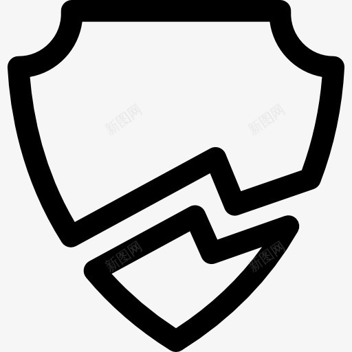 破碎带图标png_新图网 https://ixintu.com 不安全 安全系统 屏蔽 技术 计算 黑客