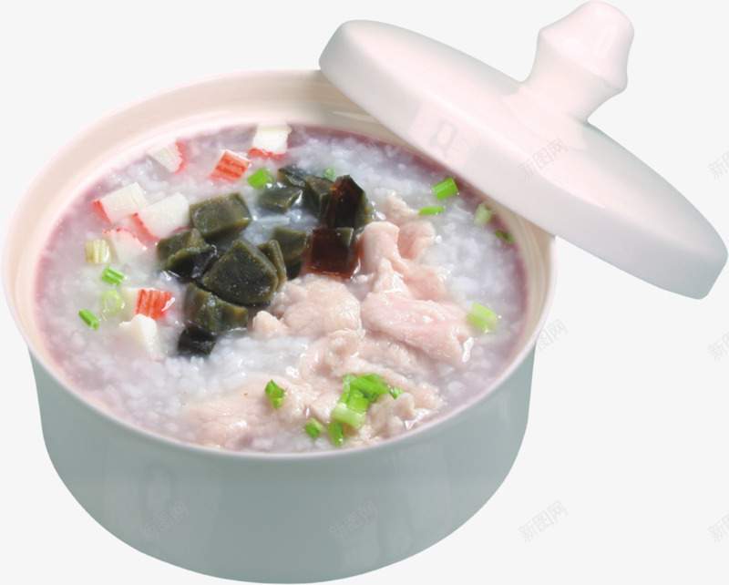 皮蛋瘦肉粥png免抠素材_新图网 https://ixintu.com 养生粥 早餐粥 葱花