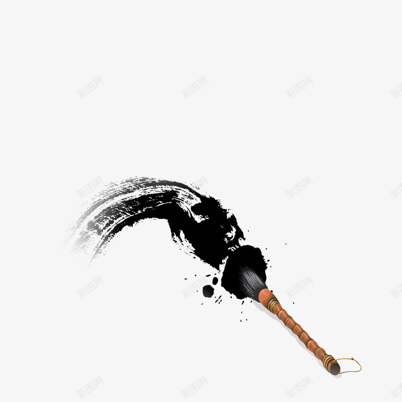 黑色毛笔笔头png免抠素材_新图网 https://ixintu.com 中国风 古风 文房四宝之一 毛笔 毛笔书法 毛笔头 毛笔笔头免费下载 毛笔笔头实物 毛笔笔杆