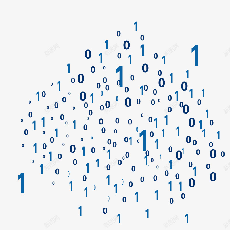 数字科技堆积背景png免抠素材_新图网 https://ixintu.com 数字背景 科技背景 零一数字 零一数字背景