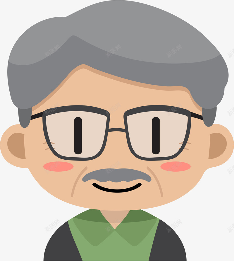 可爱慈祥微笑爷爷png免抠素材_新图网 https://ixintu.com 5月8号 世界微笑日 幸福 开心 微笑爷爷 慈祥老人 笑容