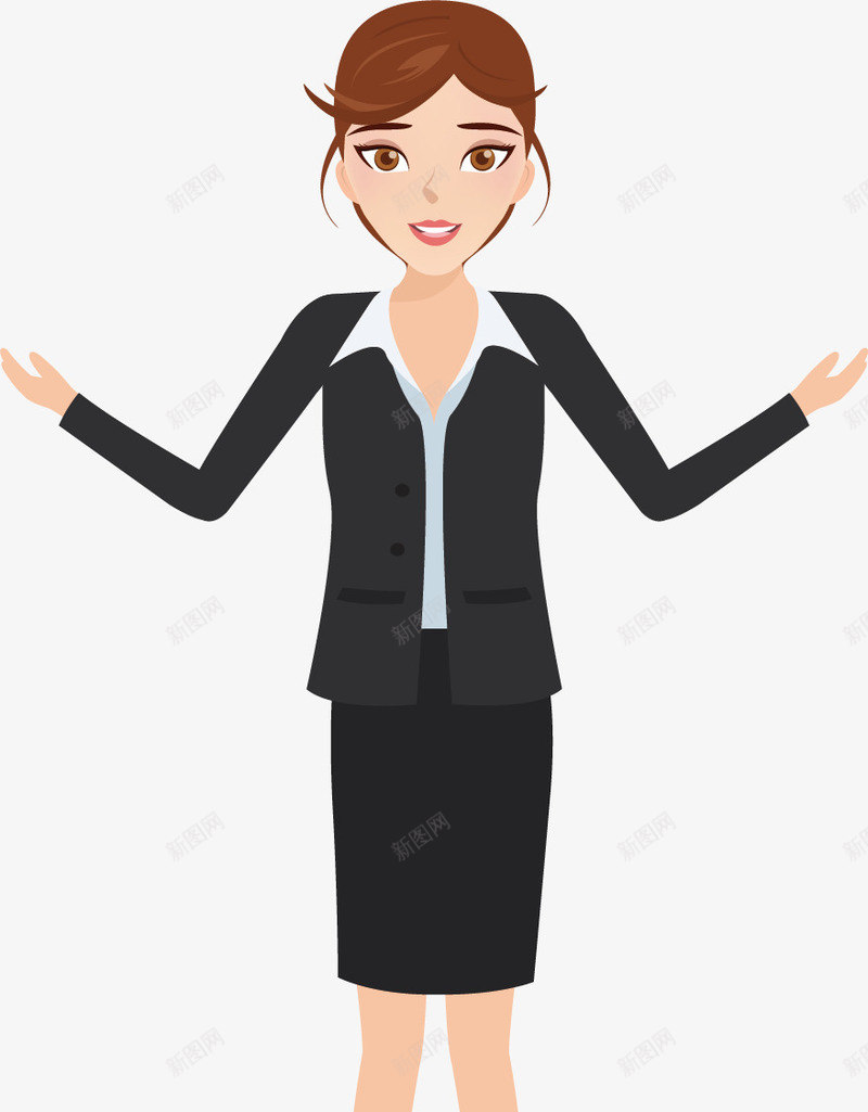 举止优雅端庄的女神矢量图ai免抠素材_新图网 https://ixintu.com 优雅 商务 女神 端着 美丽 装饰 魅力 矢量图
