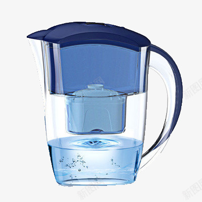 过滤净水壶png免抠素材_新图网 https://ixintu.com 净水 水壶 蓝色 过滤