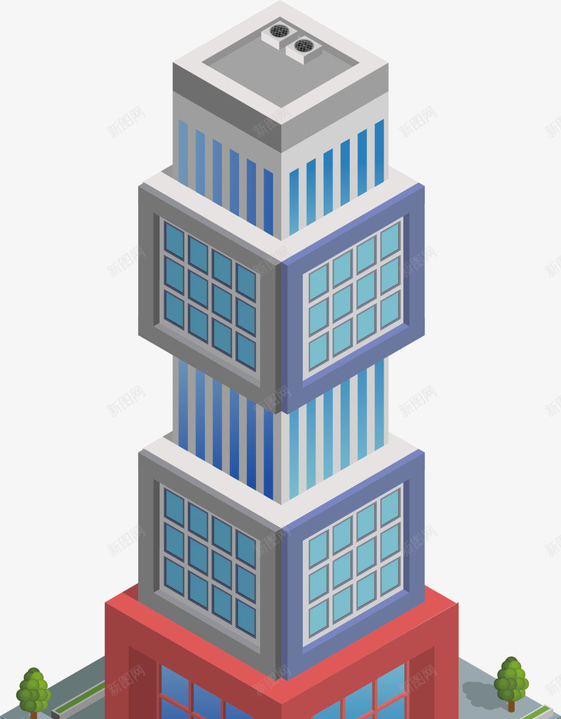 城市高楼png免抠素材_新图网 https://ixintu.com 卡通 城市 科技楼 科技楼房 科技楼梯 高楼