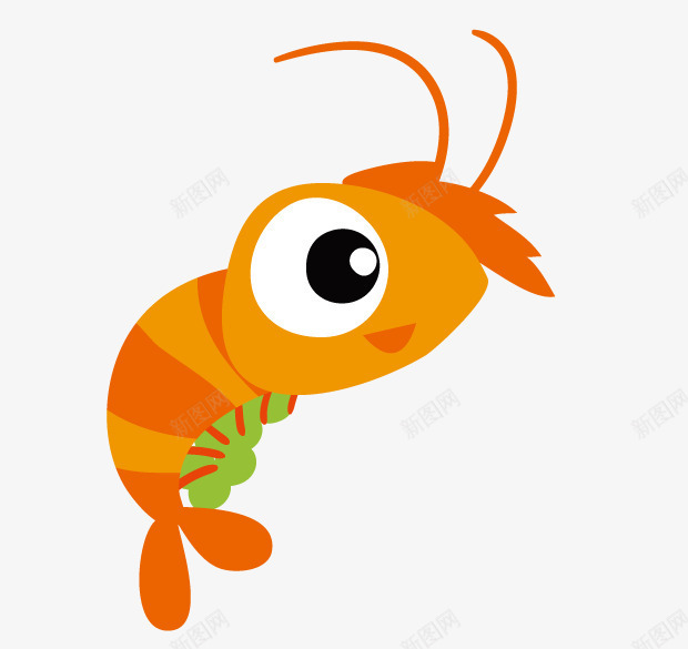 幼年虾米png免抠素材_新图网 https://ixintu.com 海洋 海虾 虾仔 虾米 鱼类食物