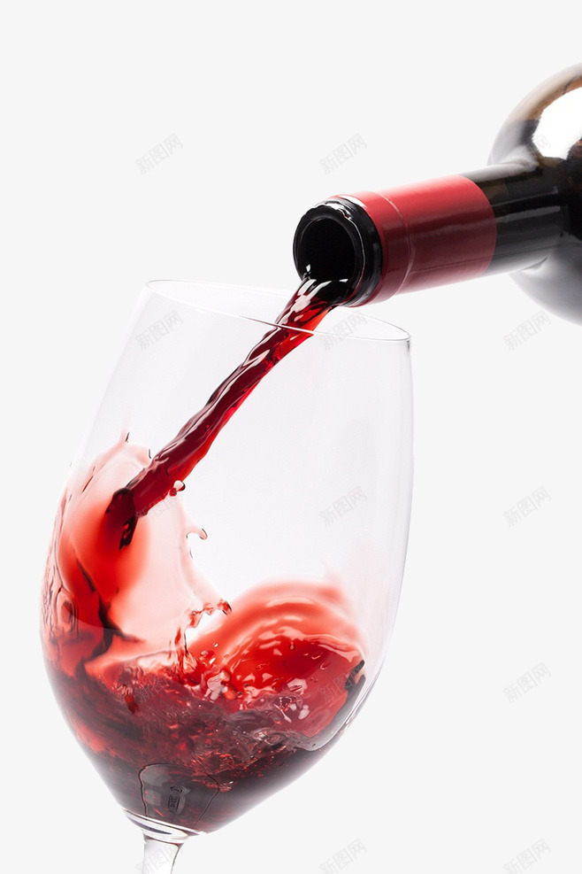 红酒png免抠素材_新图网 https://ixintu.com 葡萄酒 酒杯 酒瓶 高脚杯