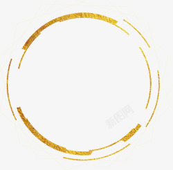 圆的图形金色圆框高清图片