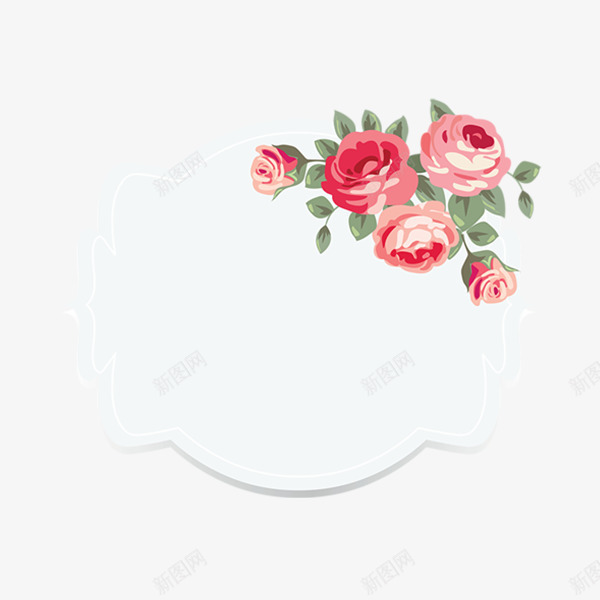 欧式鲜花画框边框png免抠素材_新图网 https://ixintu.com 欧式 相框 花 边框