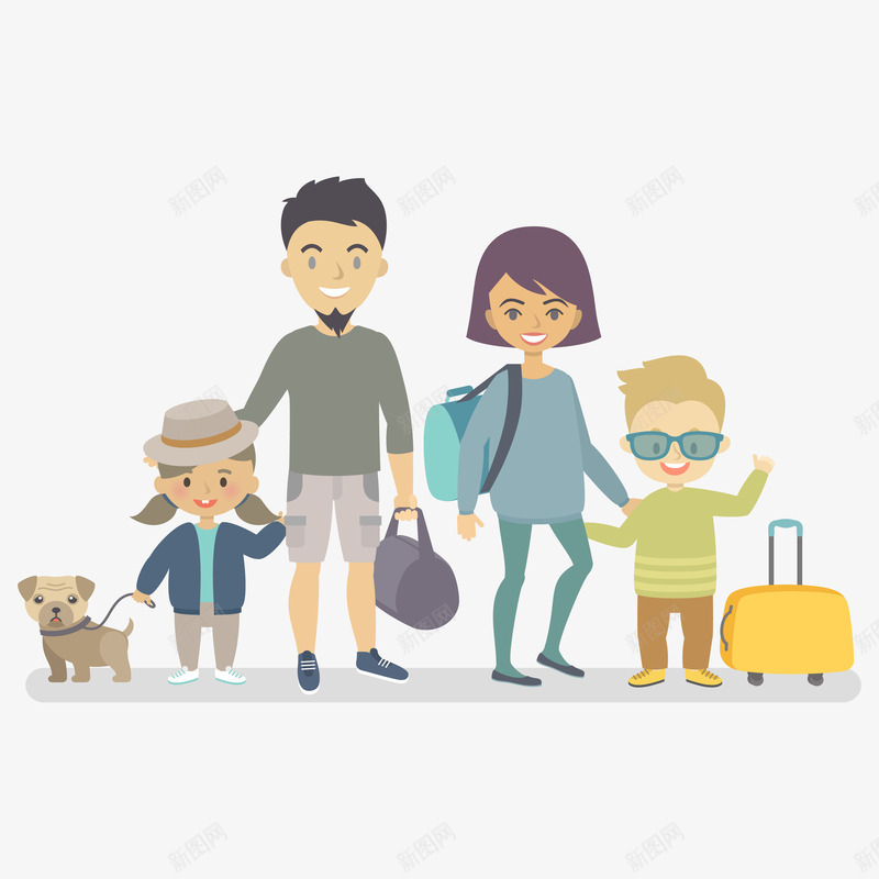 一家人出发去旅游矢量图ai免抠素材_新图网 https://ixintu.com 一家五口 一家人 一家人旅游 出发 家庭旅游 小狗 幸福一家人 旅游 旅行 美好的一家人 矢量图