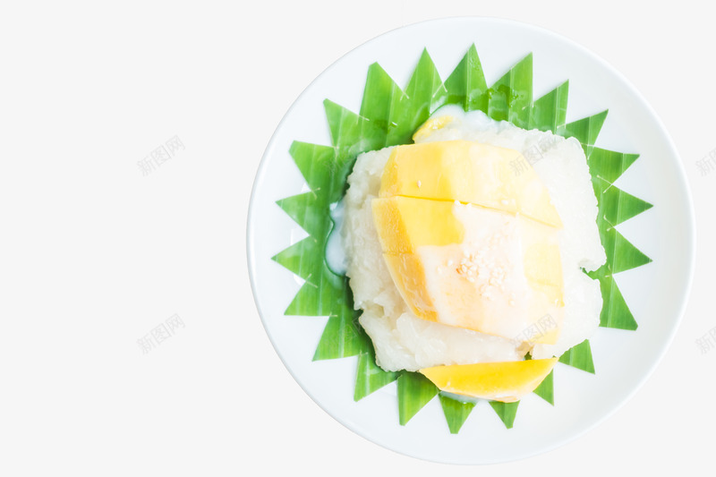 芒果饭png免抠素材_新图网 https://ixintu.com 盘子 贵妃芒 食物 黄色