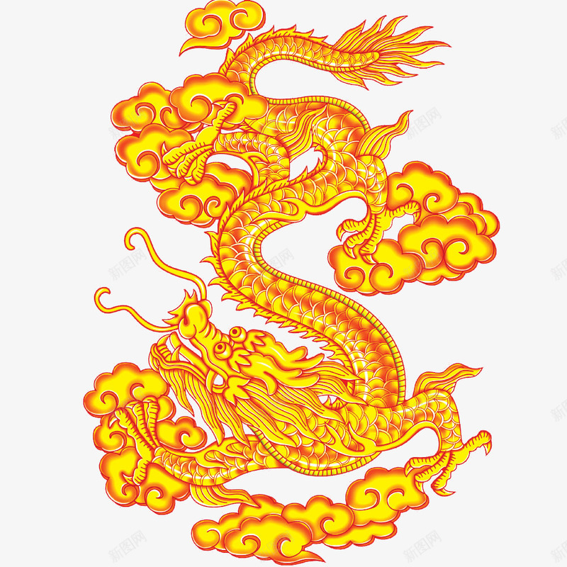 中国龙金龙png免抠素材_新图网 https://ixintu.com 中国龙 五爪龙 祥龙图案 金色神龙 金龙 金龙吉祥 金龙图案 龙 龙纹