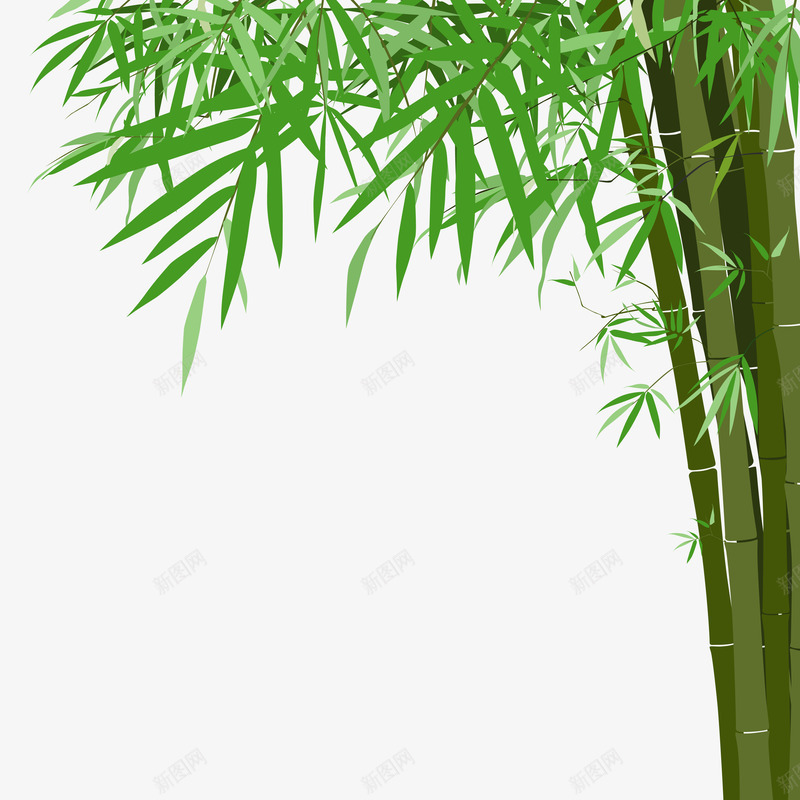 竹子png免抠素材_新图网 https://ixintu.com 中国风 地产元素 矢量装饰 竹子 绿色竹子 背景装饰