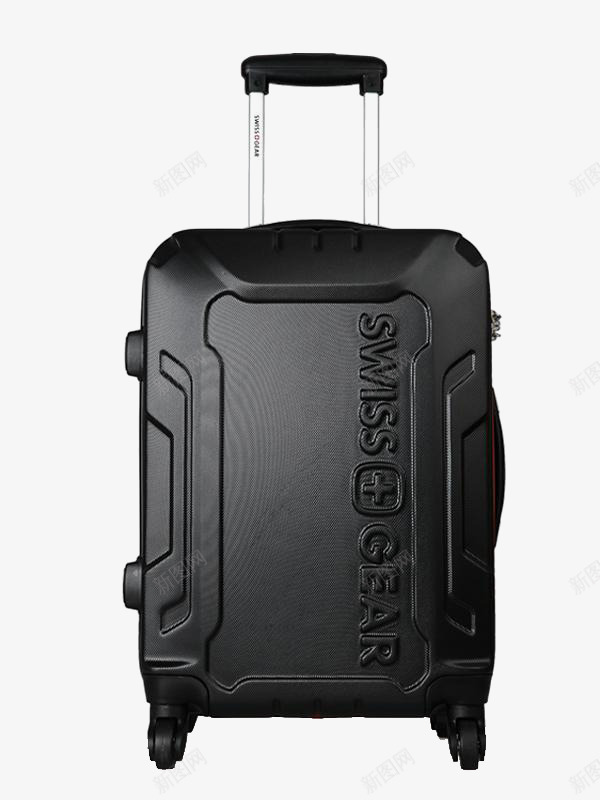 黑色拉杆箱png免抠素材_新图网 https://ixintu.com 产品实物 密码箱 拉杆箱 旅行箱 黑色