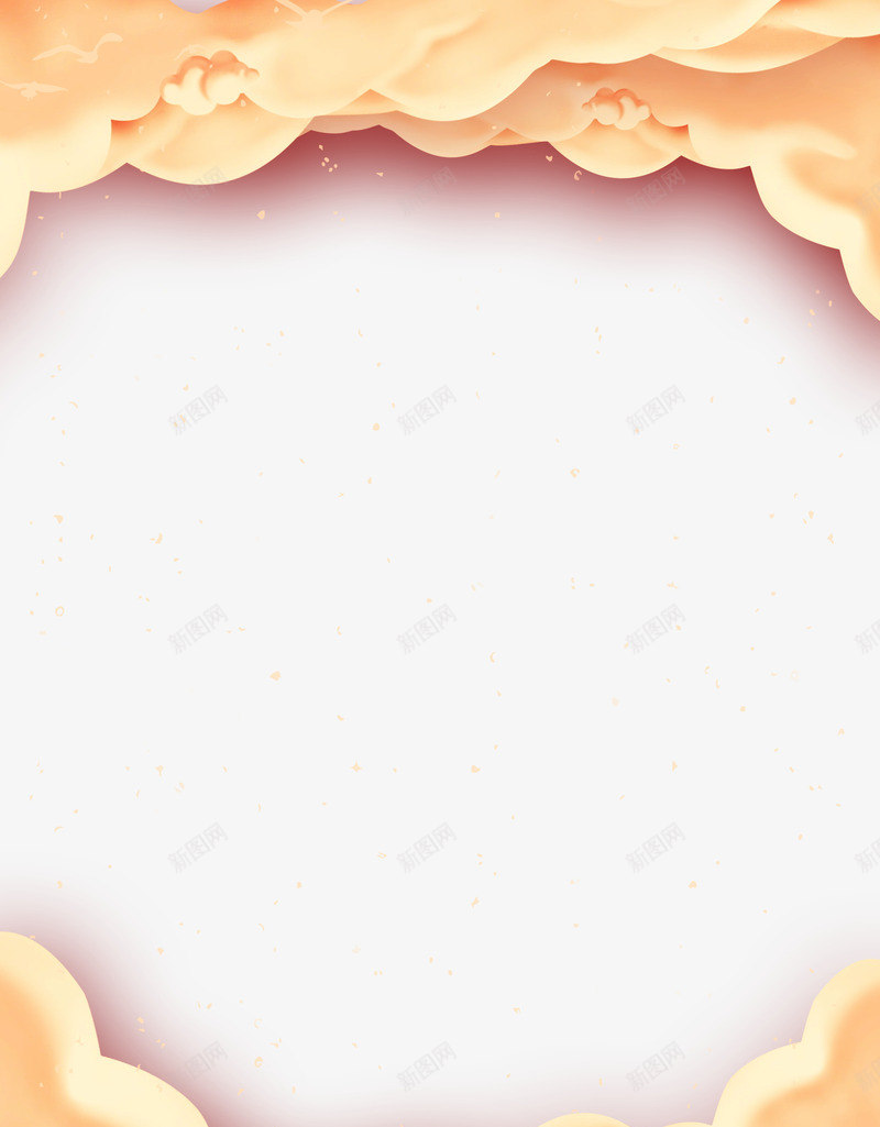 3D微立体祥云边框psd免抠素材_新图网 https://ixintu.com 恭贺新年 折扇吊饰 新春大吉 新春快乐 爆竹灯笼 祥云云彩 飘扬框 飘扬边框