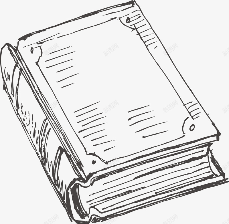 手绘书本矢量图图标ai_新图网 https://ixintu.com 书本 书籍 手绘 矢量图