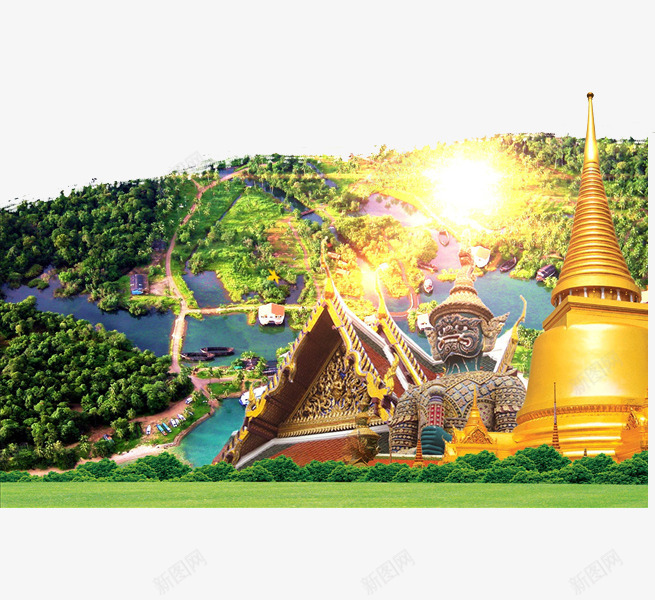 普吉岛风光png免抠素材_新图网 https://ixintu.com 手绘 普吉岛 美景 风景