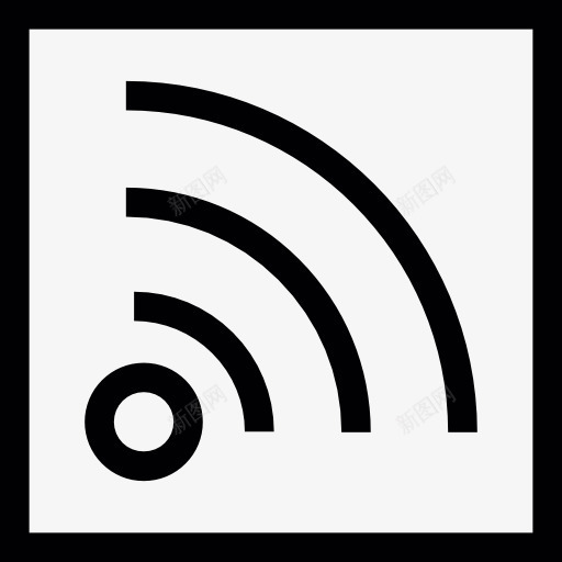 RSS的标志在一个盒子里图标png_新图网 https://ixintu.com 标识 符号 网络 网络接口