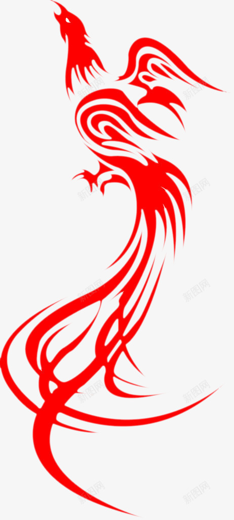 红色凤凰古风凤凰墨迹凤凰png免抠素材_新图网 https://ixintu.com 凤凰 凤凰图 凤凰图腾 古风 墨迹 红色