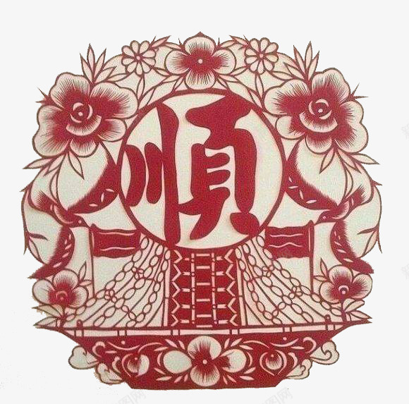 寓意顺心的图案png免抠素材_新图网 https://ixintu.com 剪纸 工艺品 心想事成 新年平安寓意图案 装饰