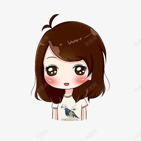可爱的大眼睛女孩png免抠素材_新图网 https://ixintu.com 人物 卡通 大眼睛 小女孩 红脸蛋 萌