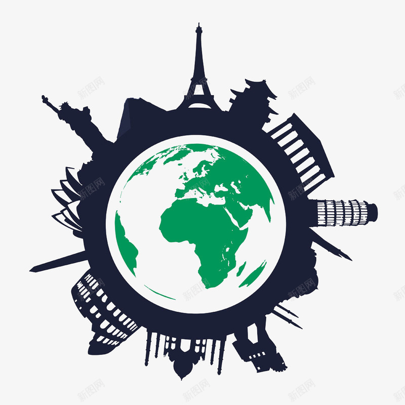 世界标志性建筑物png免抠素材_新图网 https://ixintu.com 世界 图片 标志性建筑
