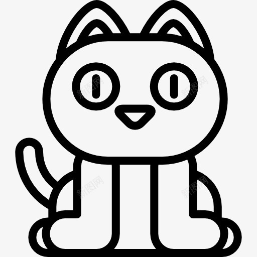 黑猫图标png_新图网 https://ixintu.com 万圣节 动物 宠物 恐怖 恐惧 诡异的黑猫