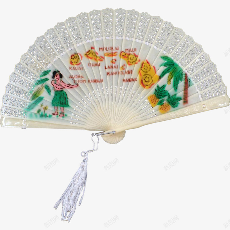 白色折扇png免抠素材_新图网 https://ixintu.com 产品实物 扇子 折扇 白扇子