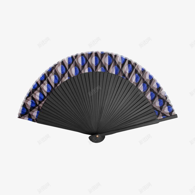 精致折扇png免抠素材_新图网 https://ixintu.com 产品实物 扇子 折扇 黑色扇子