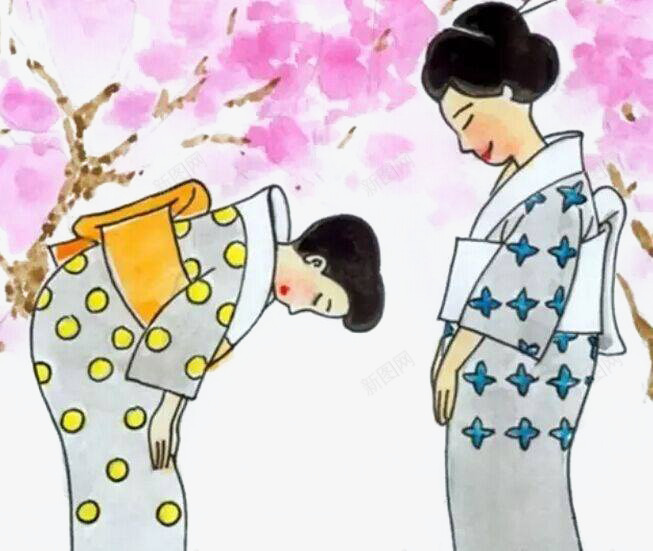 日本卡通鞠躬道歉png免抠素材_新图网 https://ixintu.com 卡通 和服 对不起 感谢的鞠躬 日本 樱花 赔罪 道歉 鞠躬 鞠躬卡通 鞠躬道歉