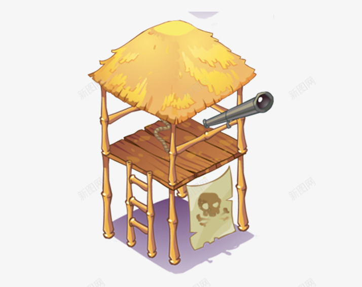 卡通草屋png免抠素材_新图网 https://ixintu.com 小房子 稻草屋 草屋