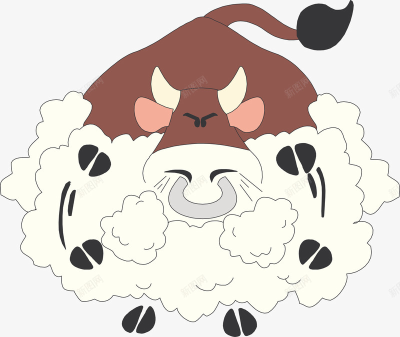 愤怒的大公牛png免抠素材_新图网 https://ixintu.com 公牛 动物 奔跑 愤怒 战斗 斗牛