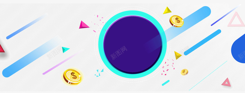 漂浮金币几何形状psd免抠素材_新图网 https://ixintu.com 三角形 几何形状 圆形 店铺背景 彩色 漂浮元素 金币