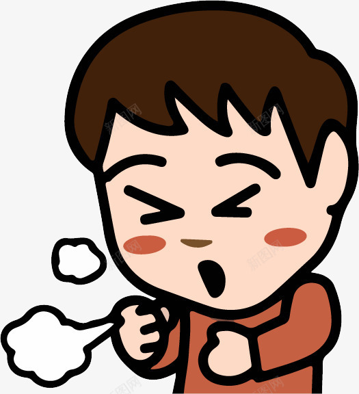 手绘卡通男孩子咳嗽png免抠素材_新图网 https://ixintu.com 不舒服 卡通 卡通咳嗽 咳嗽 嗓子不舒服 感冒 流感 生病 症状 难受