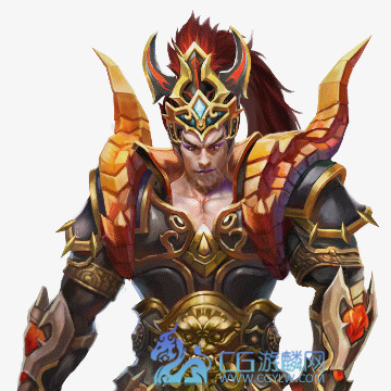 红发黑甲大汉古风手绘png免抠素材_新图网 https://ixintu.com 发黑 古风 大汉